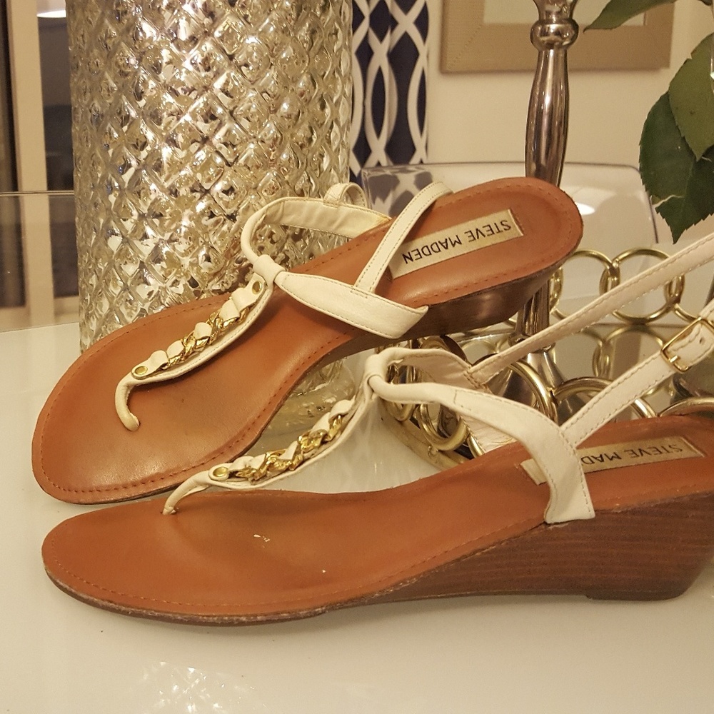 White Leather Sandals